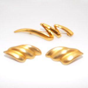 Vintage Gold Brooch & Earring Set